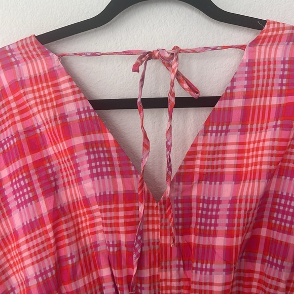 Women's Terra & Sky Pink Plaid Dress - OX 14W - Picture 8 of 8